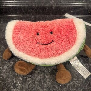 Warmies Watermelon Slice Warmable Heat Pack Stuffed Plush Medium Size Smiley